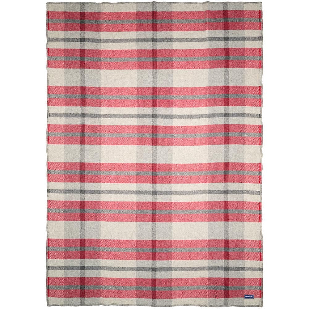 Northfield Plaid Wool Throw Blanket - Red - Image 4