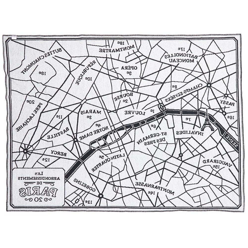Paris Map Wool Throw - Image 3