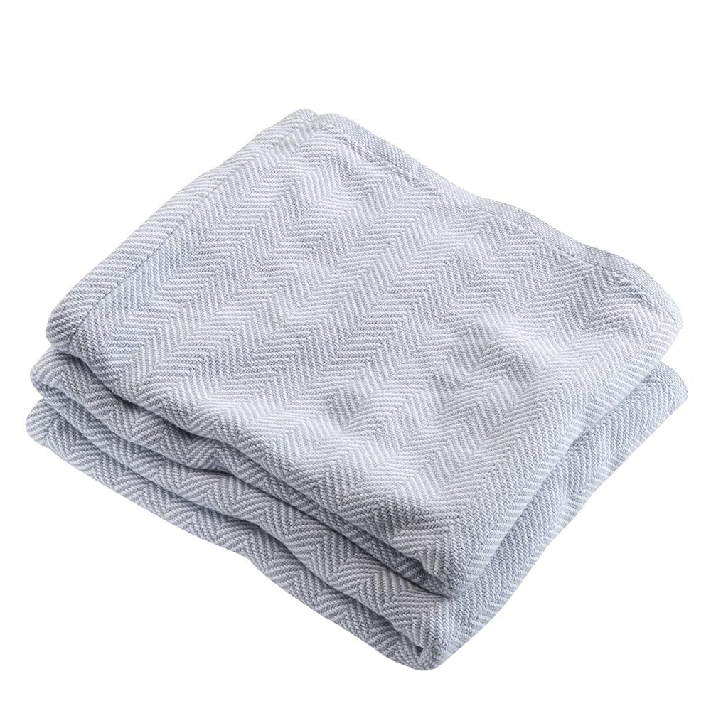 Penobscot Cotton Blanket - Dove Gray - Image 3