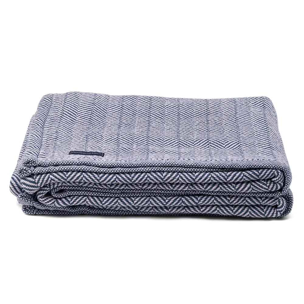 Penobscot Cotton Blanket - Indigo - Image 5