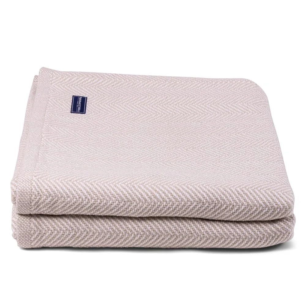 Penobscot Cotton Blanket - Oyster - Image 4