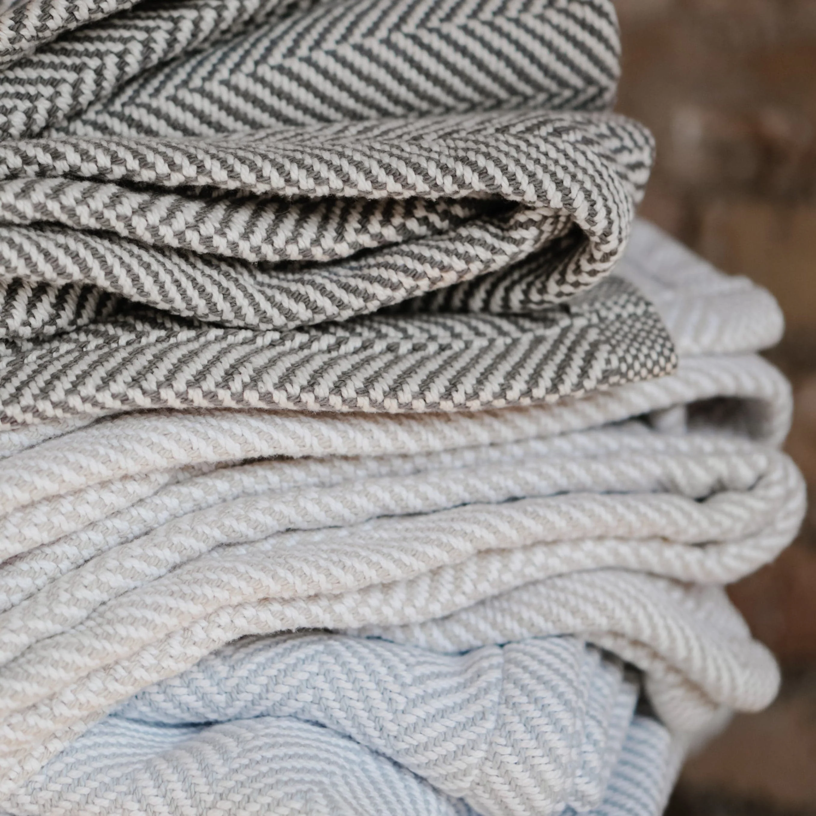 Penobscot Cotton Blanket - Stone - Image 6