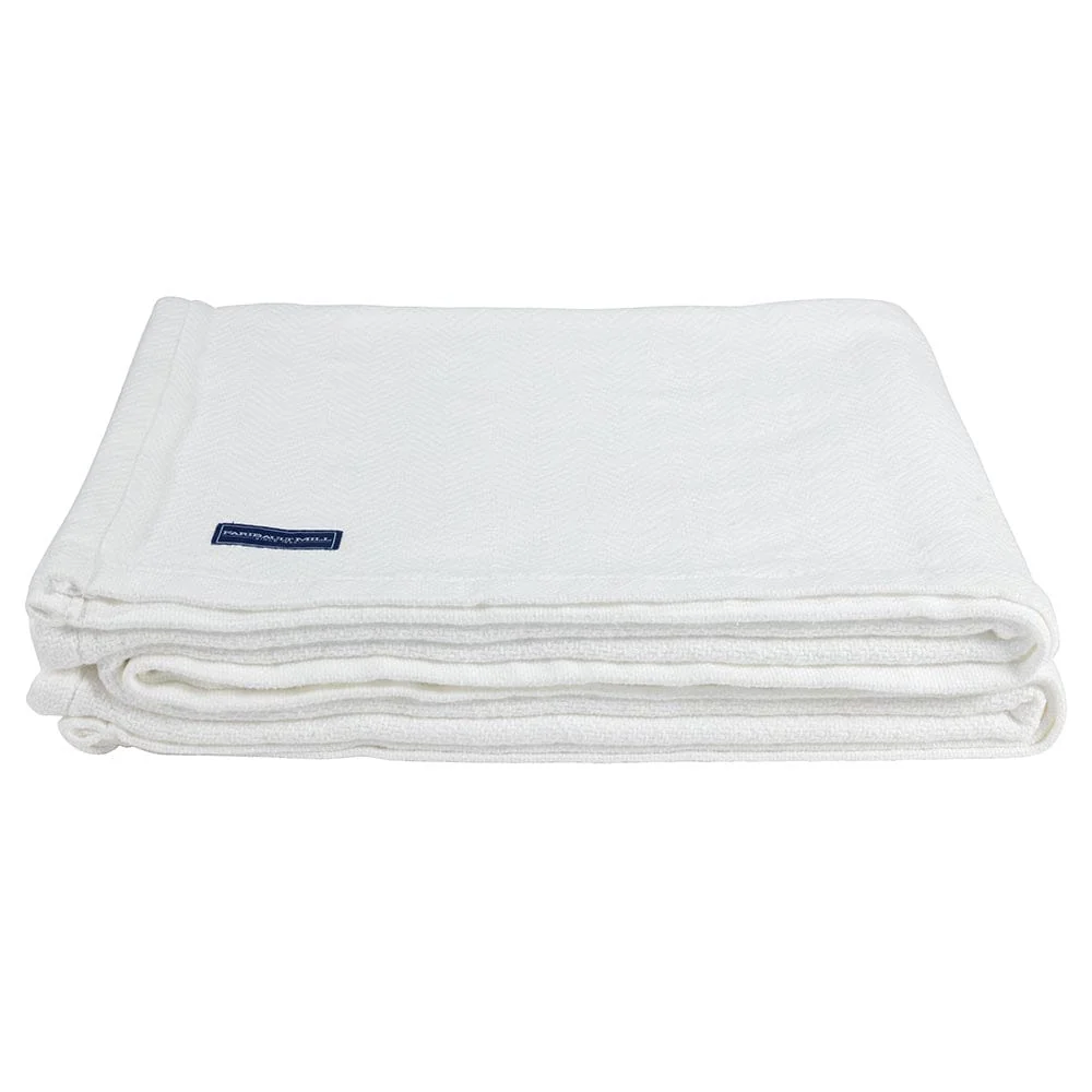 Penobscot Cotton Blanket - White - Image 3