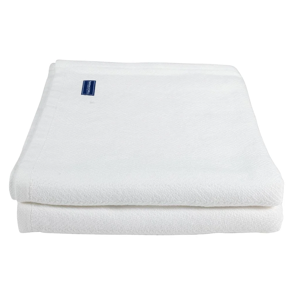 Penobscot Cotton Blanket - White - Image 4