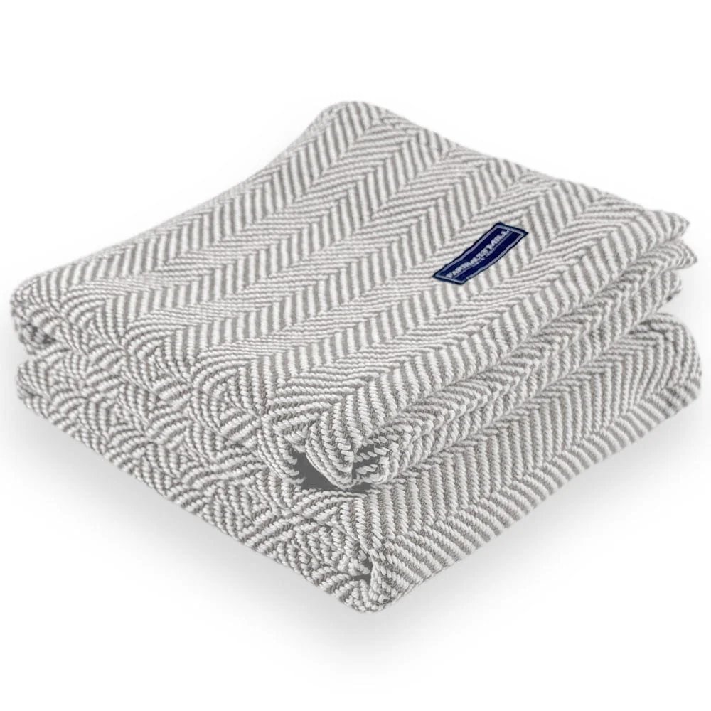 Penobscot Cotton Throw - Dove Gray - Image 3