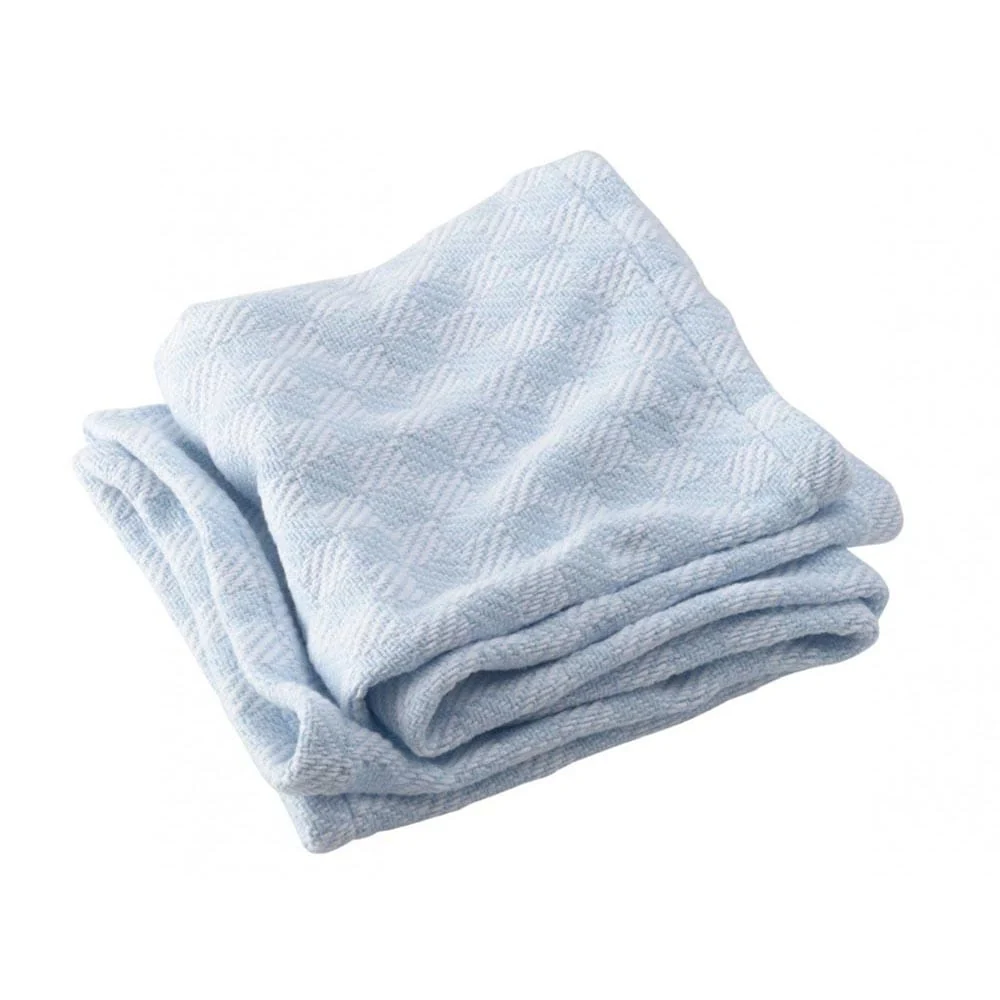 Pogonia Cotton Baby Blanket - Pale Blue