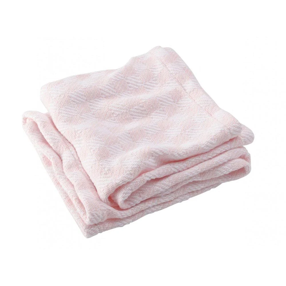 Pogonia Cotton Baby Blanket - Pale Pink