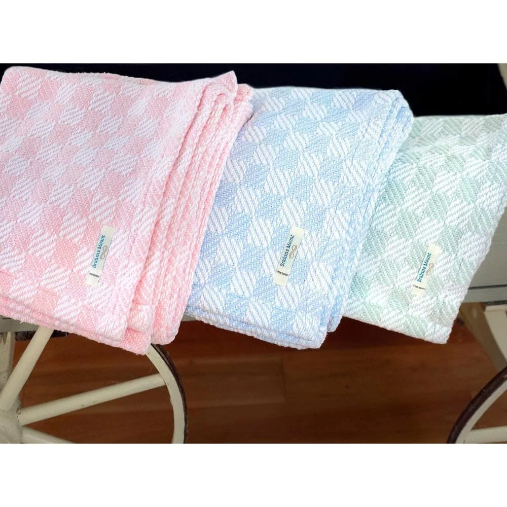 Pogonia Cotton Baby Blanket - Pale Pink - Image 2