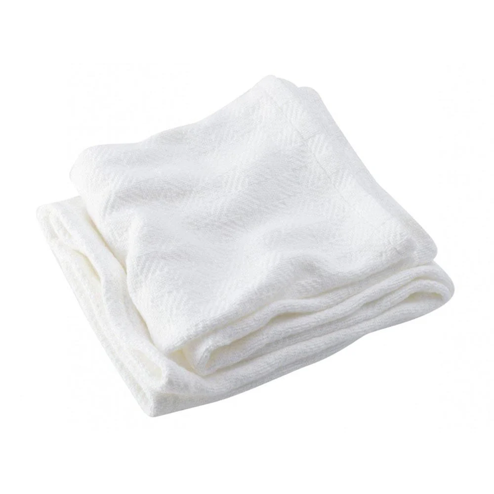 Pogonia Cotton Baby Blanket - White