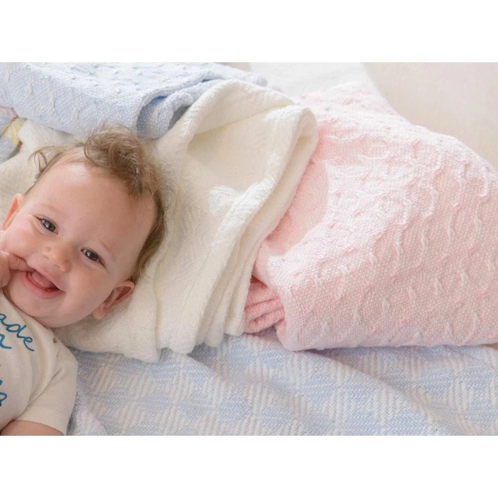 Pogonia Cotton Baby Blanket - White - Image 2