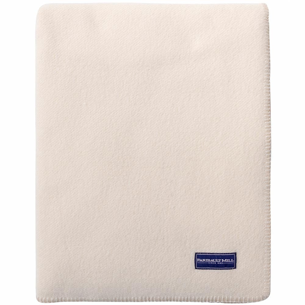 Pure & Simple Wool Blanket - Bone White - Image 3