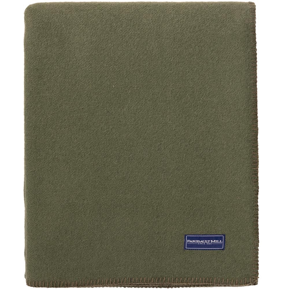 Pure & Simple Wool Blanket - Olive - Image 3