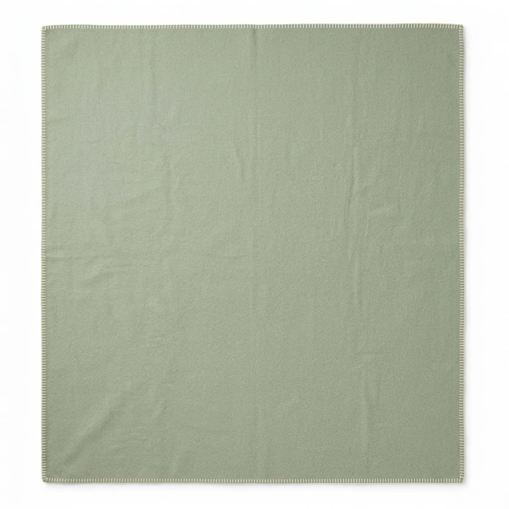 Pure & Simple Wool Blanket - Sea Glass Green - Image 3