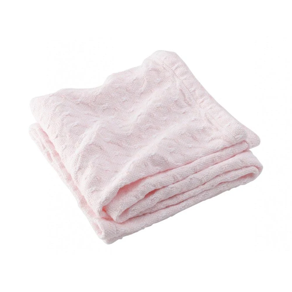 Sandpiper Cotton Baby Blanket - Pale Pink