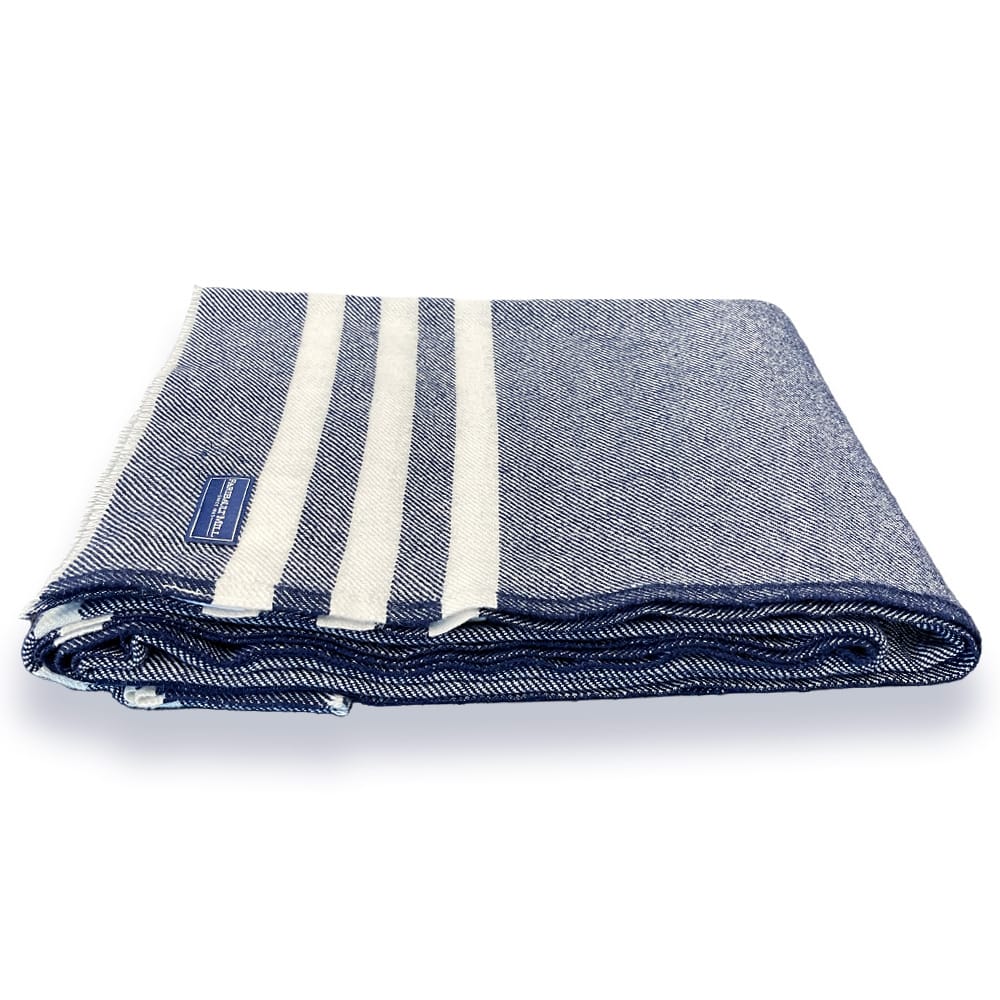Trapper Wool Throw - Navy - Image 4